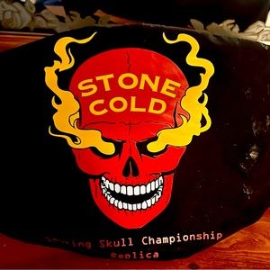 Stone cold smoking skull belt